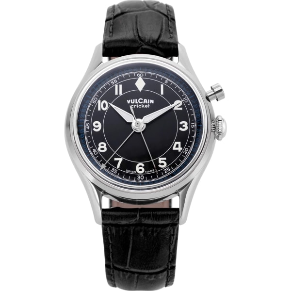 Vulcain Cricket Classique 36 Black & White & Blue