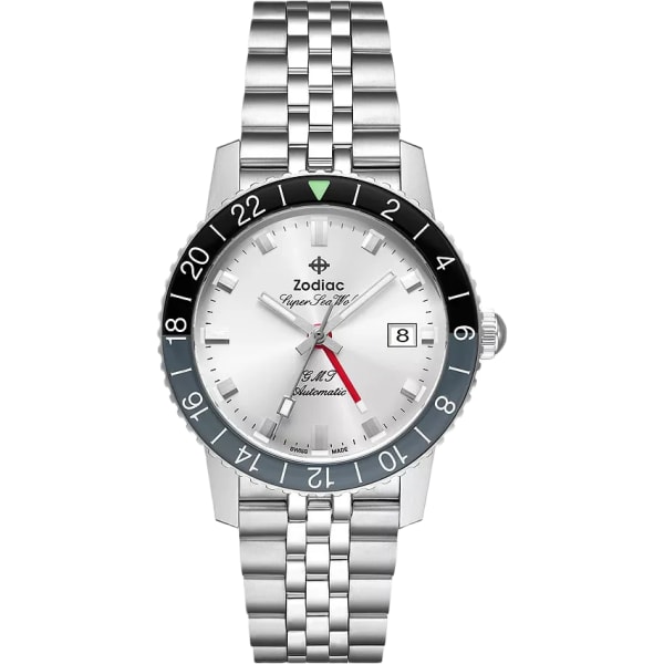 Zodiac Super Sea Wolf Gmt Automatic Stainless Steel Watch