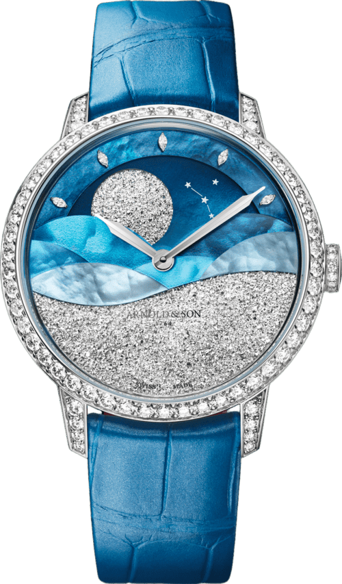 Arnold & Son Perpetual Moon 38 White Gold "Mintnight"