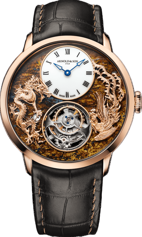 Arnold & Son Ultrathin Tourbillon Red Gold "Dragon & Phoenix"