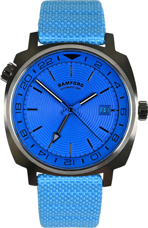 Bamford London Neon Series GMT Aqua Blue