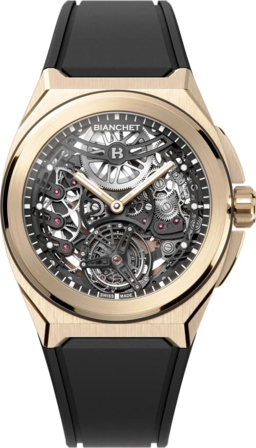 Bianchet Rotondo Ultrafino Rose Gold Skeleton