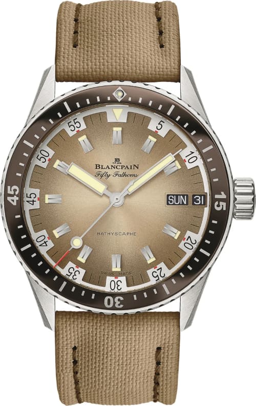 Blancpain Fifty Fathoms Bathyscaphe Day Date Desert Edition