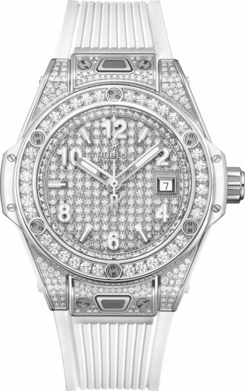 Hublot Big Bang One Click Steel White Full Pave