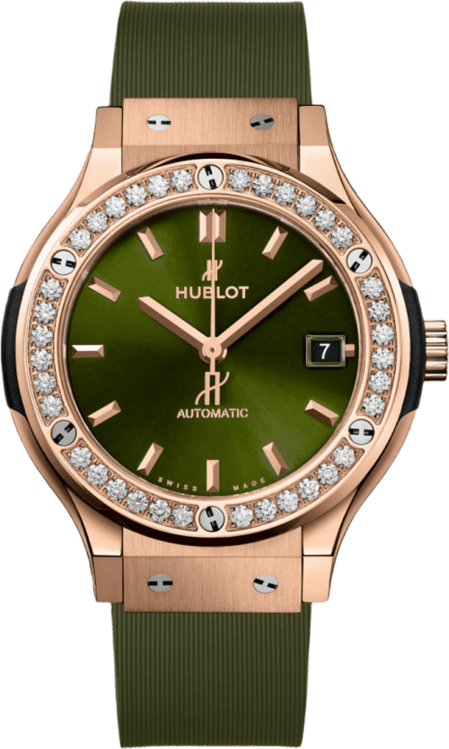 Hublot Classic Fusion King Gold Green Diamonds