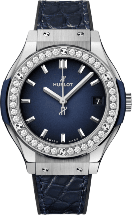 Hublot Classic Fusion Titanium Deep Blue Diamonds