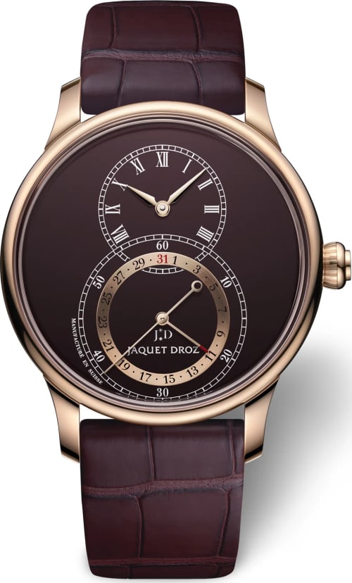 Jaquet Droz Grande Seconde Quantieme Burgundy Enamel