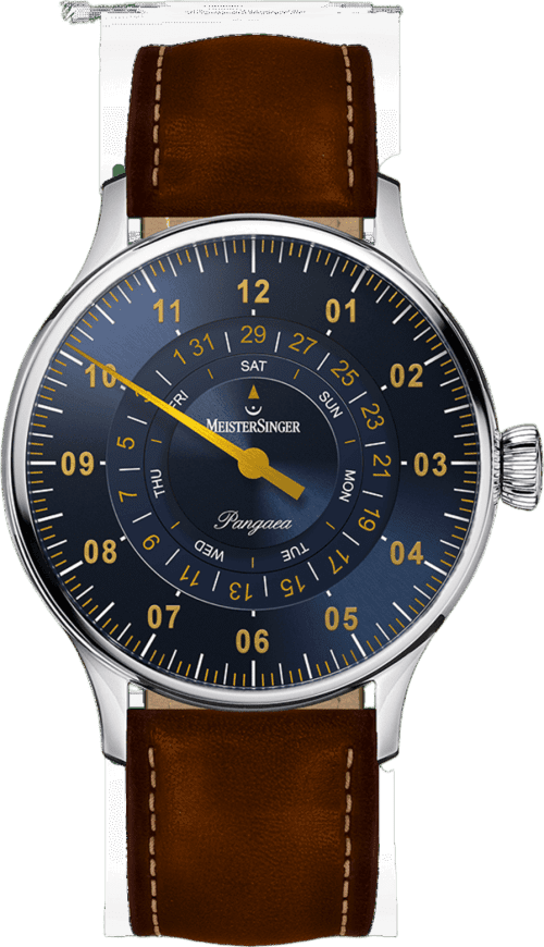 MeisterSinger Pangaea Day Date - Steel blue with gold