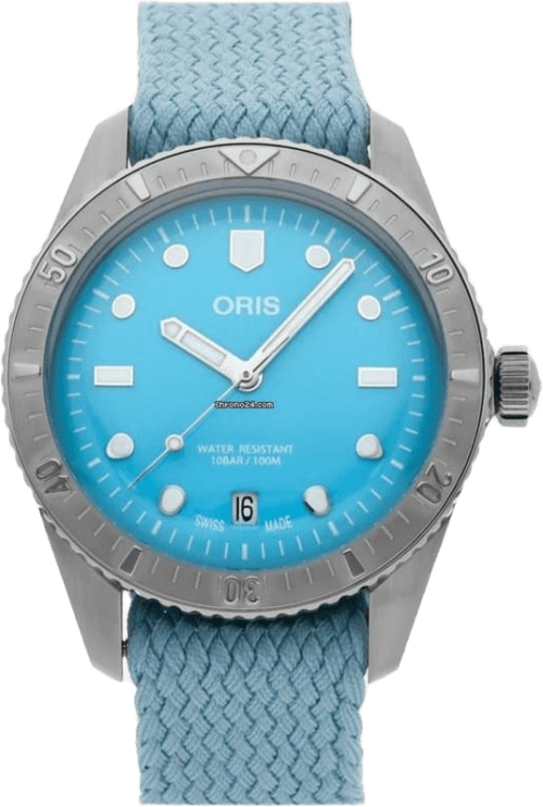 Oris Divers Sixty‑five 'cotton Candy'