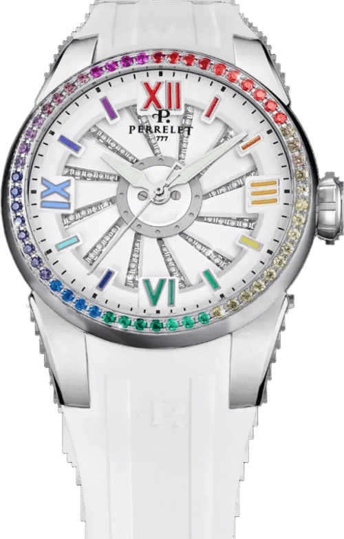 Perrelet Perrelet Turbine Aurora Women's White Rubber