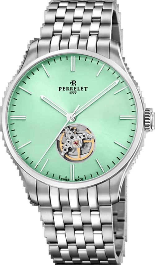 Perrelet Weekend Open Heart Green Mint