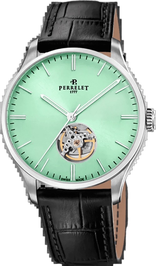 Perrelet Weekend Open Heart Green Mint