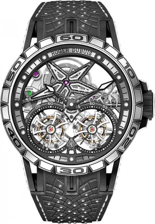 Roger Dubuis Excalibur Spider Double Tourbillon Pirelli Black DLC Titanium