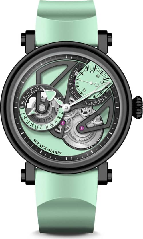 Speake Marin Openworked Dual Time Mint