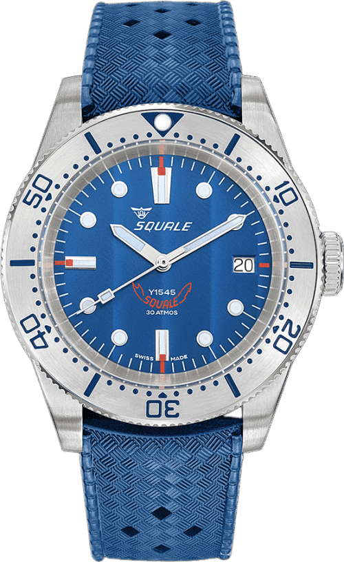 Squale 1545 Steel Blue Rubber