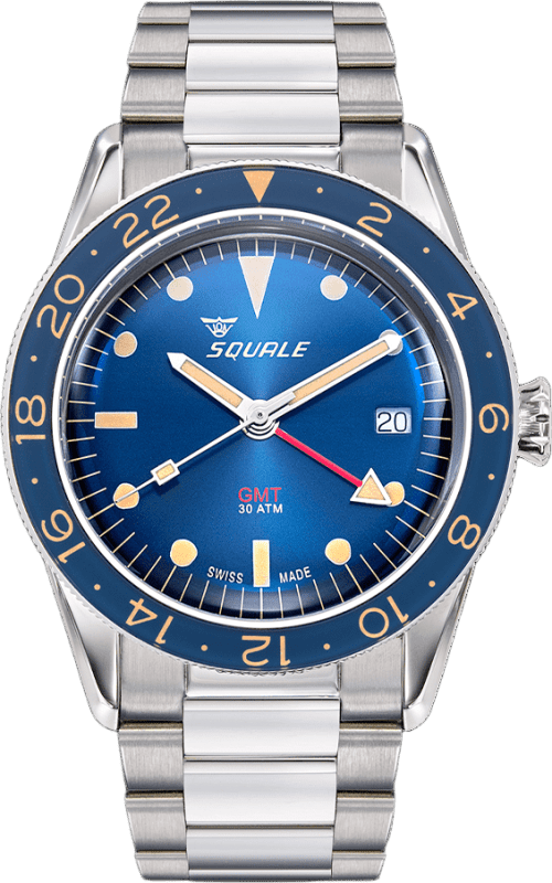 Squale Sub-39 GMT Vintage Blue Bracelet