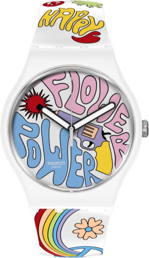 Swatch Bioceramic Flower Power Peacepay!