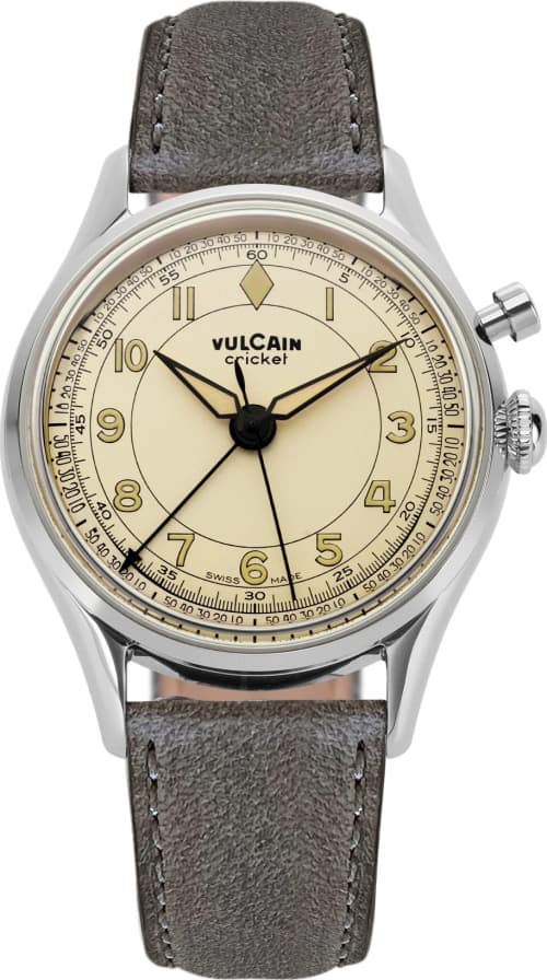 Vulcain Cricket Classique 39 Eggshell Gray