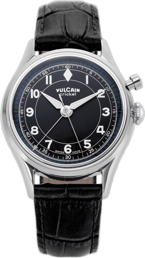 Vulcain Cricket Classique 39 mm - Black & White Blue