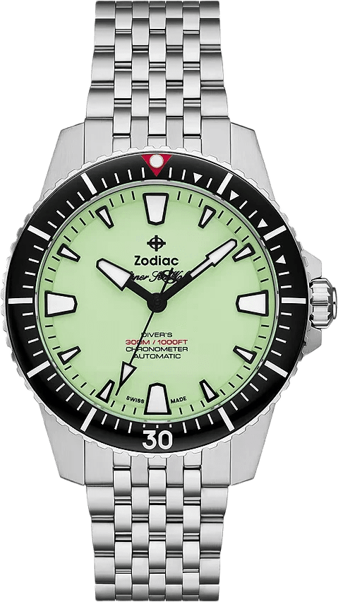 Zodiac Pro-diver Automatic Stainless Steel Watch