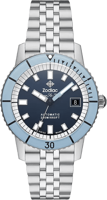 Zodiac Super Sea Wolf Compression Diver Automatic Stainless Steel Watch