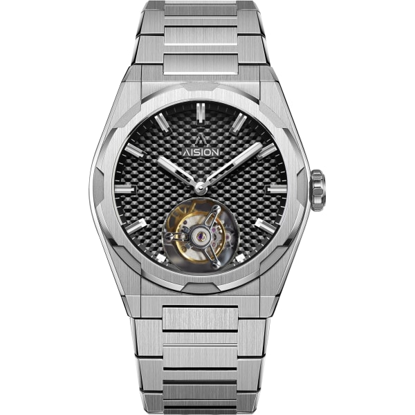 AISION Tourbillon - Hexagonal Pyramid Seamless Dial - Black