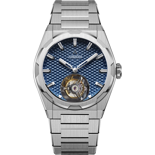 AISION Tourbillon - Hexagonal Pyramid Seamless Dial - Blue