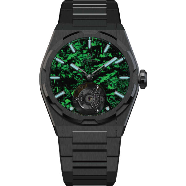 AISION Tourbillon - Lumed Forged Carbon Fiber Dial - Green