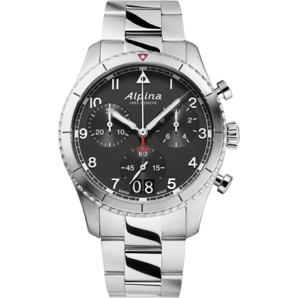 Alpina Startimer Pilot Quartz Chronograph Big Date Black
