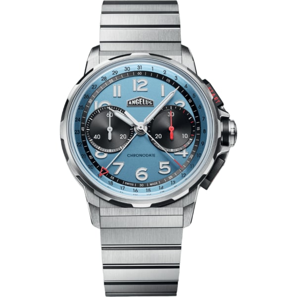 Angelus Chronodate Titanium Storm Blue Titanium