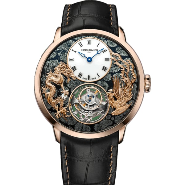 Arnold & Son Ultrathin Tourbillon Red Gold "Dragon & Phoenix"