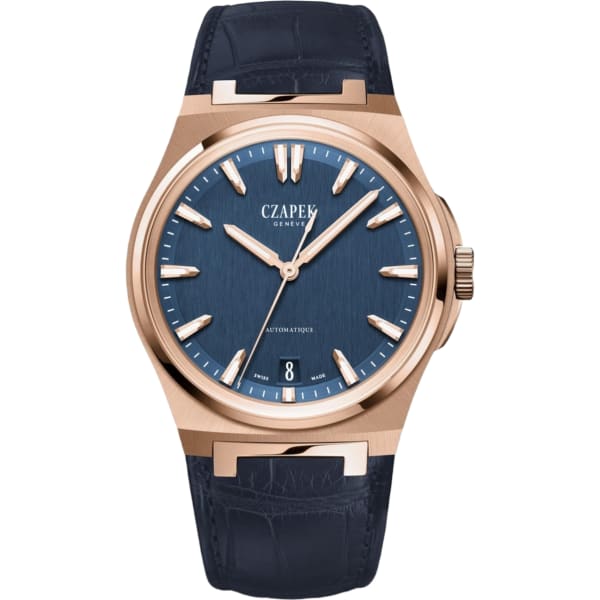 Czapek & Cie Antarctique Mount Erebus Deep Blue Rose Gold And Alligator