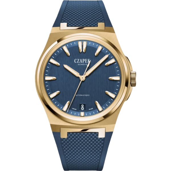 Czapek & Cie Antarctique Mount Erebus Deep Blue Yellow Gold And Rubber