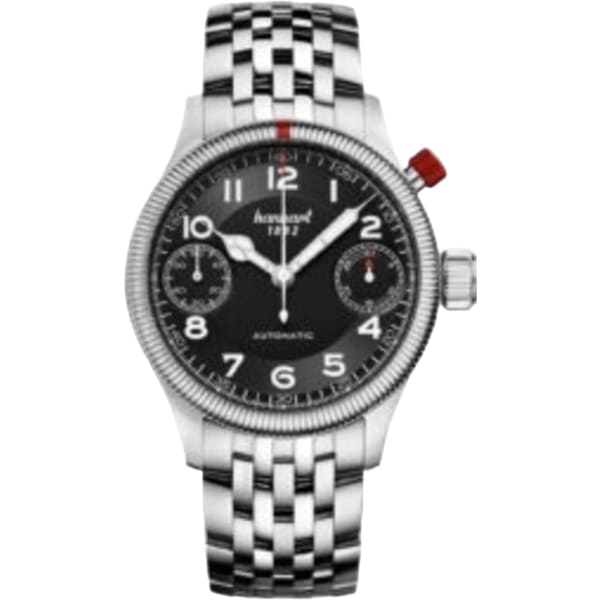 Hanhart PIONEER MonoScope, black fluted bezel, 45 mm