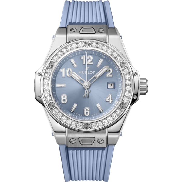 Hublot Big Bang One Click Steel Coal Blue Diamonds 33 mm