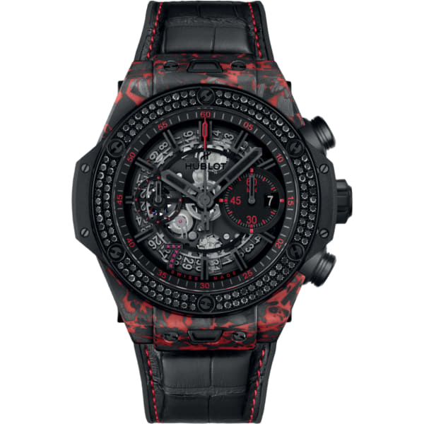 Hublot Big Bang Unico Red Carbon Black Diamonds Las Vegas Boutique