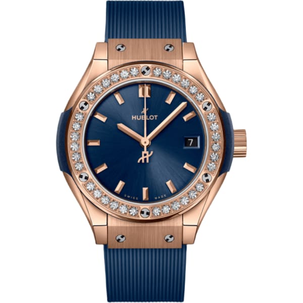 Hublot Classic Fusion King Gold Blue Diamonds