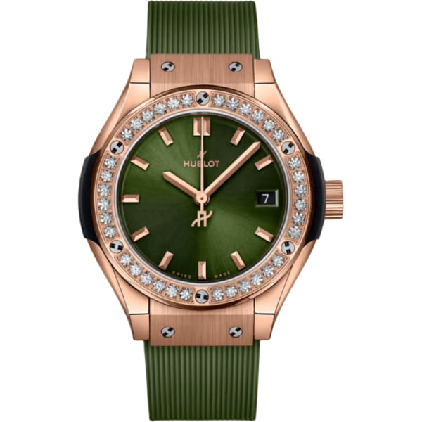 Hublot Classic Fusion King Gold Green Diamonds