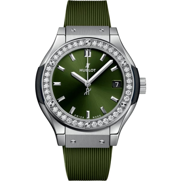 Hublot Classic Fusion Titanium Sage Green Diamonds