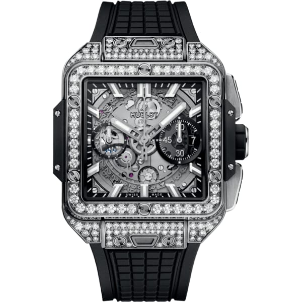 Hublot Square Bang Unico Titanium Pavé