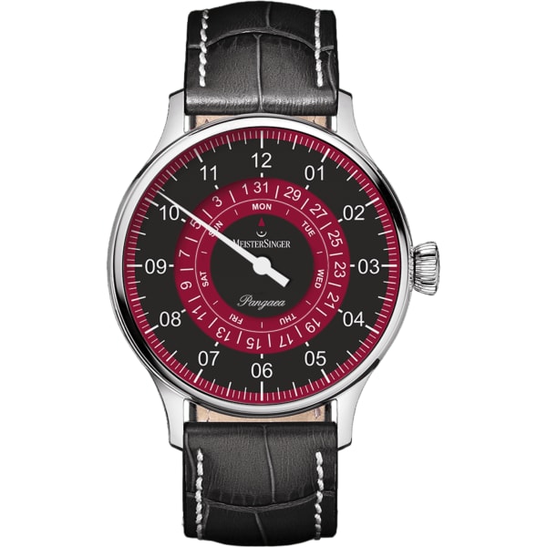 MeisterSinger Pangaea Day Date - Black with Bordeaux