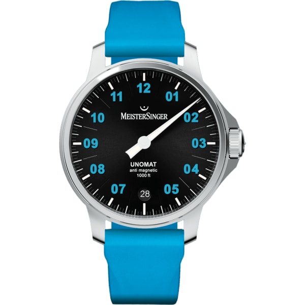 MeisterSinger Unomat - Black with Arctic Blue