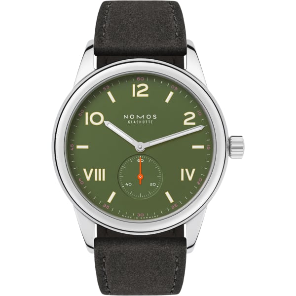 Nomos Glashütte Club Campus All Olive (with sapphire crystal back)