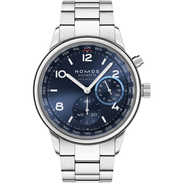 Nomos Glashütte Club Sport Neomatik Worldtimer blue