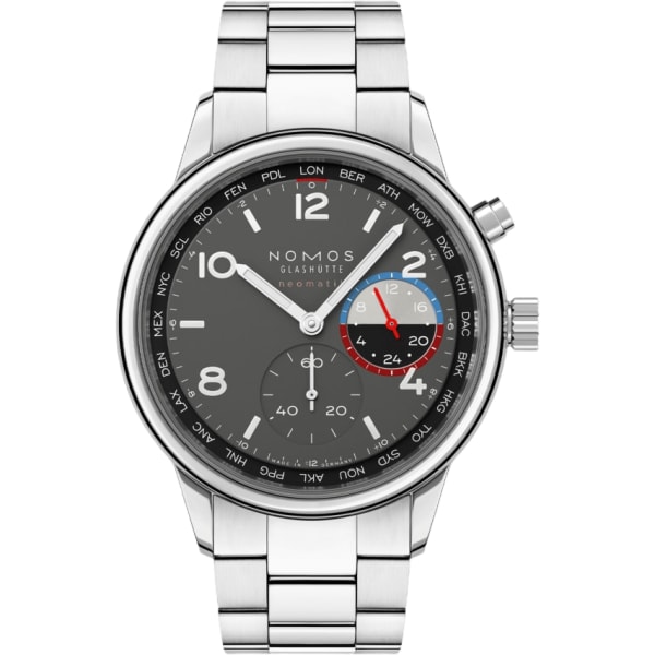 Nomos Glashütte Club Sport Neomatik Worldtimer Volcano