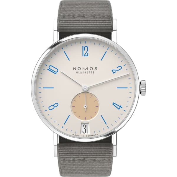 Nomos Glashütte Tangente 38 Date Schulhausweiß