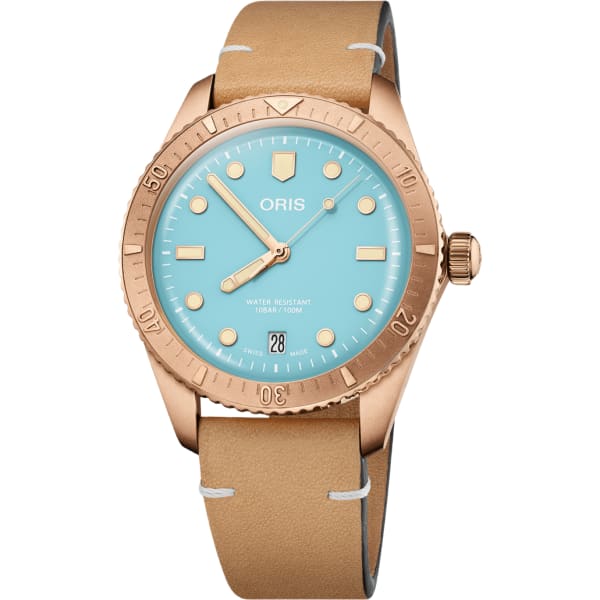 Oris Divers Sixty‑five 'cotton Candy'