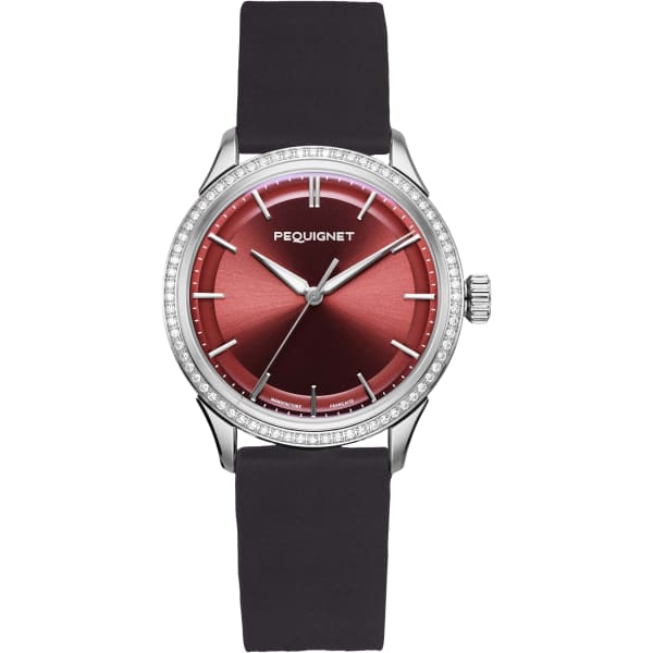 Pequignet Royale Paris 36mm Burgundy Diamond Bezel