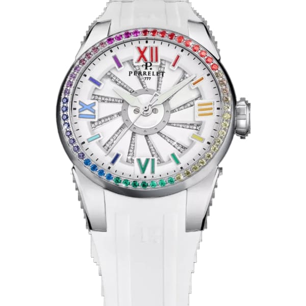 Perrelet Perrelet Turbine Aurora Women's White Rubber