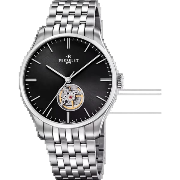 Perrelet Weekend Open Heart Black